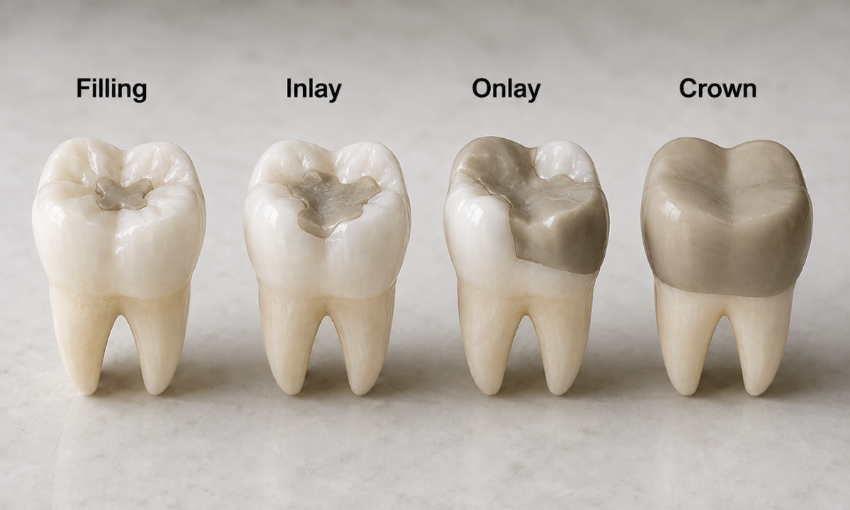 Inlays vs Onlays vs Crowns