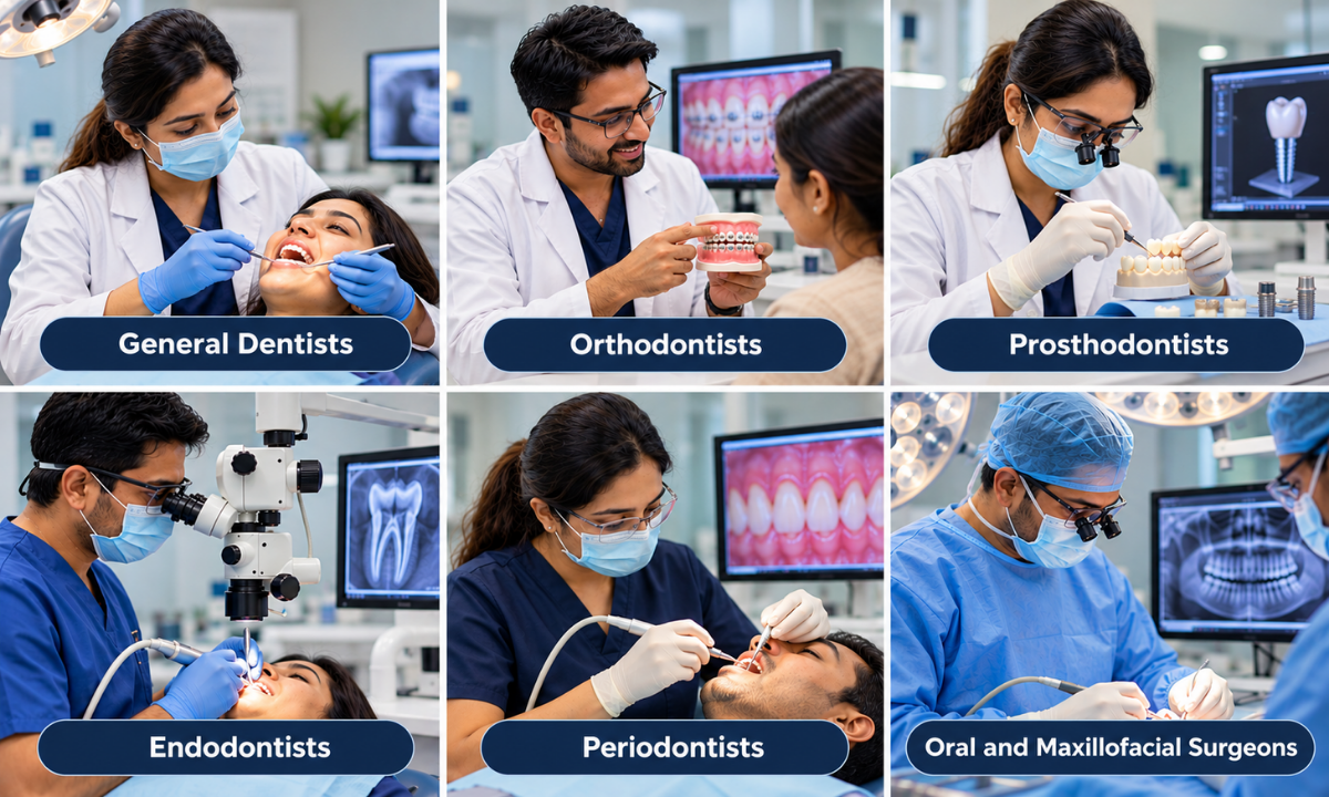 Different Types of Dental Specialists and Their Expertise in Bangalore